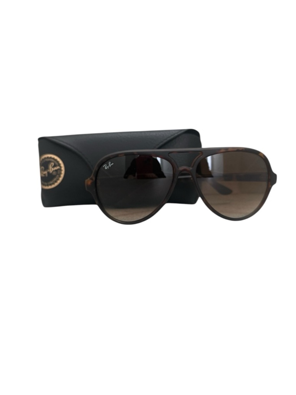 Like New! Ray-Ban Cats 5000 Havana Frame with Brown Gradient Lenses